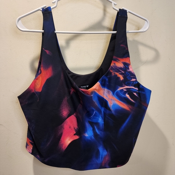 Old  Navy Light Support Vibrant Abstract Sport Bra  Crop Top XXL - Picture 3 of 11